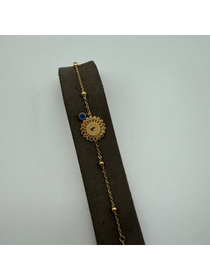 Mare Accessories Nazar Boncuklu Reşat Figürlü Çelik Bileklik