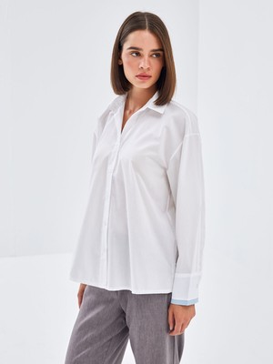 Lc Waikiki Yeni Sezon Oversize Poplin Kadın Gömlek