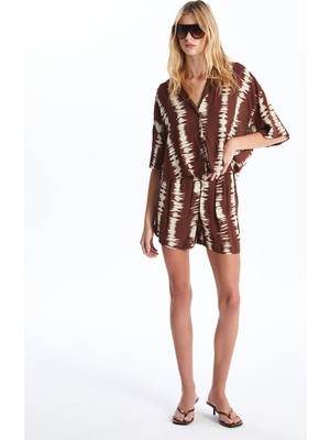 Lc Waikiki Yeni Sezon Beli Lastikli Desenli Kadın Şort