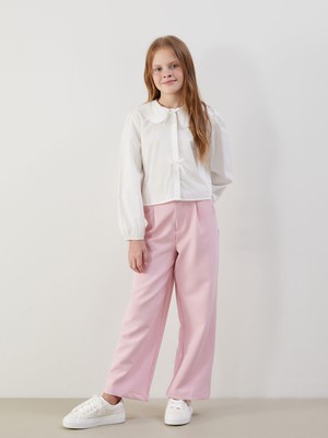 Lc Waikiki Yeni Sezon Beli Ayarlanabilir Lastikli Kız Çocuk Pantolon