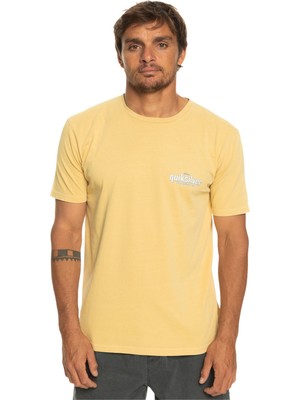 Quiksilver Quikwords Erkek Sarı Tişört