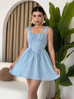 Etiler Collection Aria Büzgü Askılı Elbise