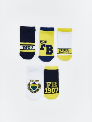Lc Waikiki Yeni Sezon Fenerbahçe Desenli Erkek Çocuk Patik Çorap 5'li