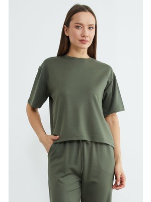 FullaModa Basic Kısa Kollu Modal 2 Li Takım