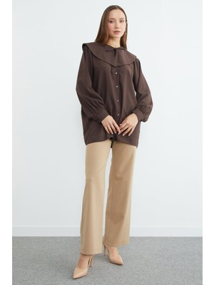 FullaModa Fullamodest Bebe Yaka Balon Kol Tunik