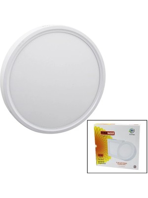 Flamex Nisaluce EPL-24SÜ 24W Beyaz Metal Kasa Sıva Üstü Yuvarlak LED Slim Panel 1680LM BEYAZ=6500K 30.