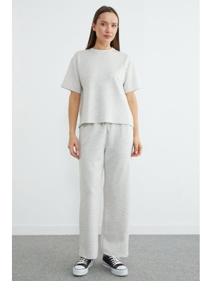 FullaModa Basic Kısa Kollu Modal 2 Li Takım