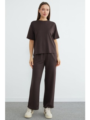 FullaModa Basic Kısa Kollu Modal 2 Li Takım