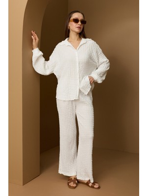 FullaModa Fullamodest Dokulu Düğmeli 2 Li Takım