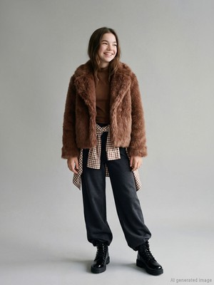 Lc Waikiki Yeni Sezon Kız Çocuk Suni Kürk Mont