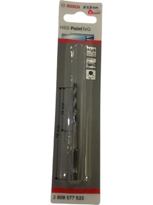 SHC4200 Mey Ithalat® Pointteq Altıgen Şaftlı Hss Matkap Ucu 3,5 mm