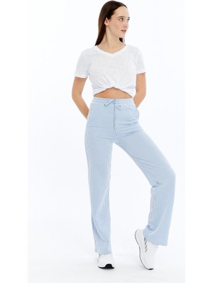 Viole&more Kadın Kanvas Pantolon 2497 Çizgili