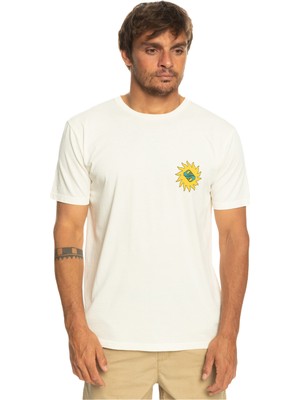 Quiksilver Planetpositive Erkek Bej Tişört