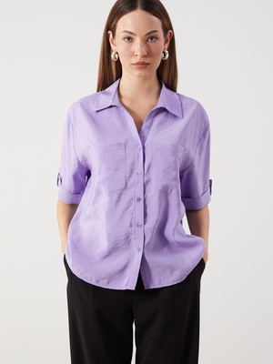 Lc Waikiki Yeni Sezon Modal Karışımlı Oversize Kadın Gömlek