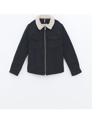 Lc Waikiki Yeni Sezon Pelüş Yaka Erkek Çocuk Kaşe Mont