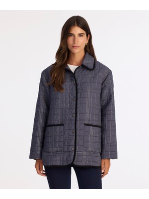 Yargıcı Geniş Ceket Yaka Uzun Kol Mont