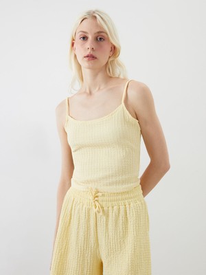 Lc Waikiki Yeni Sezon U Yaka Dokulu Askılı Crop