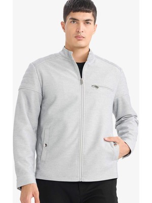 DeFacto Slim Fit Dik Yaka Fermuarlı Mont D7534AX26SP