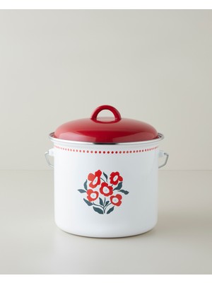 English Home Bright Parade Emaye Bakraç 20 cm Kırmızı