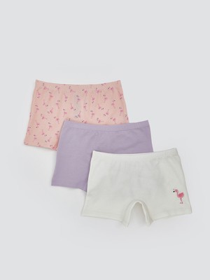 Lc Waikiki Yeni Sezon Beli Lastikli Penye Kız Çocuk Boxer 3'lü