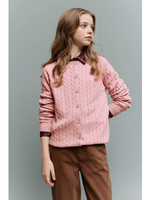 DeFacto Bisiklet Yaka Hırka Kız Çocuk G6979A826SP