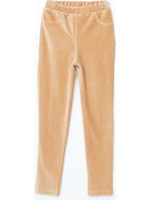 Lc Waikiki Yeni Sezon Beli Lastikli Kadife Kız Çocuk Tayt