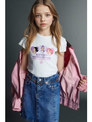 DeFacto Kpop - Demon Hunters Ribana Tişört Kız Çocuk H3843A826SM
