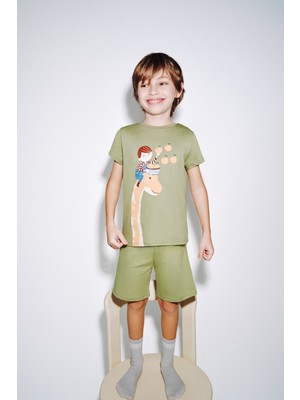 Penti Haki Erkek Çocuk Dino In The Field 2'li Pijama Takımı