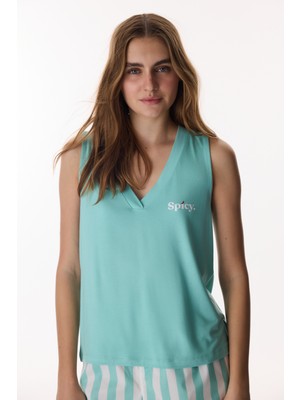 Penti Mint Yeşili Hailey Atlet Pijama Üstü