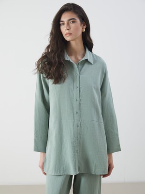 Lc Waikiki Yeni Sezon Oversize Müslin Kadın Gömlek Tunik