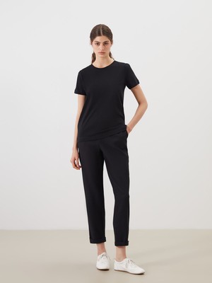 Lc Waikiki Yeni Sezon Beli Lastikli Dokulu Havuç Kesim Kadın Pantolon