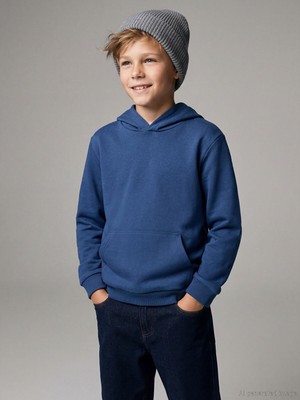 Lc Waikiki Yeni Sezon Kapüşonlu Düz Erkek Çocuk Kalın Sweatshirt