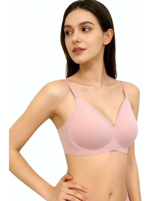 Sensu Lazer Kesim Dikişsiz Hayalet Sütyen Çıkarılabilir Pedli Ayarlanabilir Askı Vizon