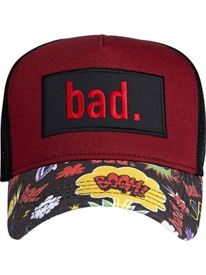 Bad Bear Boom Bordo Şapka