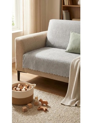 Koltuk Örtüsü 175X215 cm – Kaymaz Şönil Kumaş, Yıkanabilir Çekyat & Kanepe Örtüsü (Bej / Krem / Taş / Gri / Vizon)
