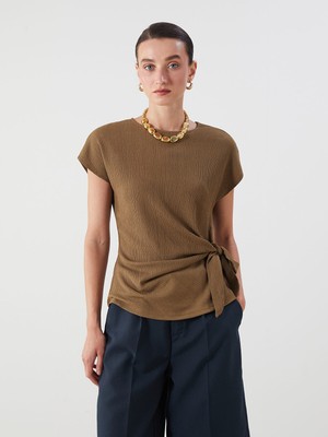 Lc Waikiki Yeni Sezon Bisiklet Yaka Dokulu Fiyonklu Bluz