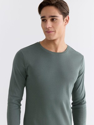 Lc Waikiki Yeni Sezon Bisiklet Yaka Uzun Kollu Erkek Tişört