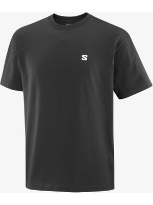 Salomon Round Logo Graphıc Erkek Tişört Deep Black LC2841500