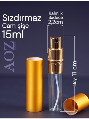 AOZ Kozmetik 15 ml Premium Boş Cep Parfümü Şişesi Çanta Boy