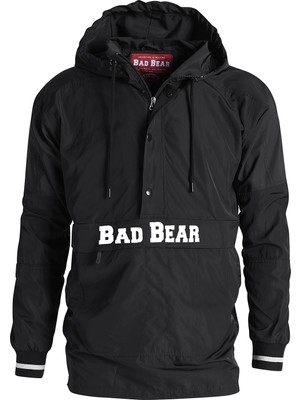 Bad Bear Hurricane Windbreaker Siyah Kanguru Cep Erkek Rüzgarlık