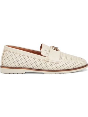 Tergan Bej Hakiki Deri Kadın Casual Ayakkabı - K25I1AY67841-A25