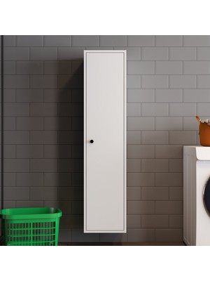 Alfimo Mobilya Mila Banyo Kileri Çok Amaçlı Dolap Banyo Dolabı Duvara Monte Beyaz
