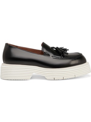 Tergan Siyah Hakiki Deri Erkek Loafer - E25I1AY57173-F44