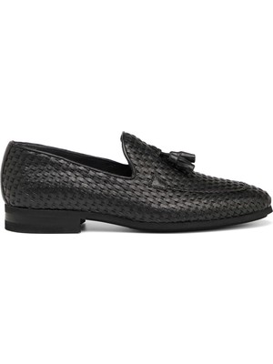 Tergan Siyah Hakiki Deri Erkek Klasik Ayakkabı - E25I1AY57205-A43