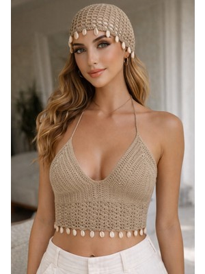 Ges Shop Kadın El Örgüsü Tasarım Büstiyer ve Saç Aksesuarı Plaj Modası