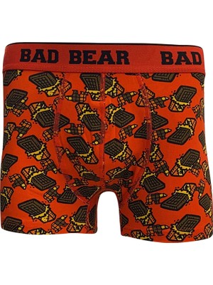 Bad Bear Chocolate Crimson Red Kırmızı Çikolata Desenli Erkek Boxer