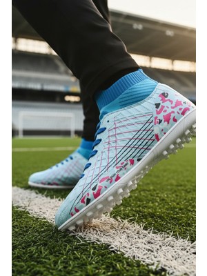 Enoch Desenli Bilekli Düz Taban Halı Saha Ayakkabısı