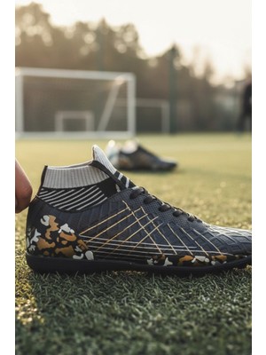 Enoch Desenli Bilekli Düz Taban Halı Saha Ayakkabısı