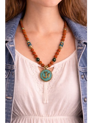 Herşey Nota Desert Mantra – Turkuaz Figürlü Boncuk Kolye