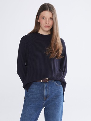 Lc Waikiki Yeni Sezon Bisiklet Yaka Oversize Kadın Triko Kazak